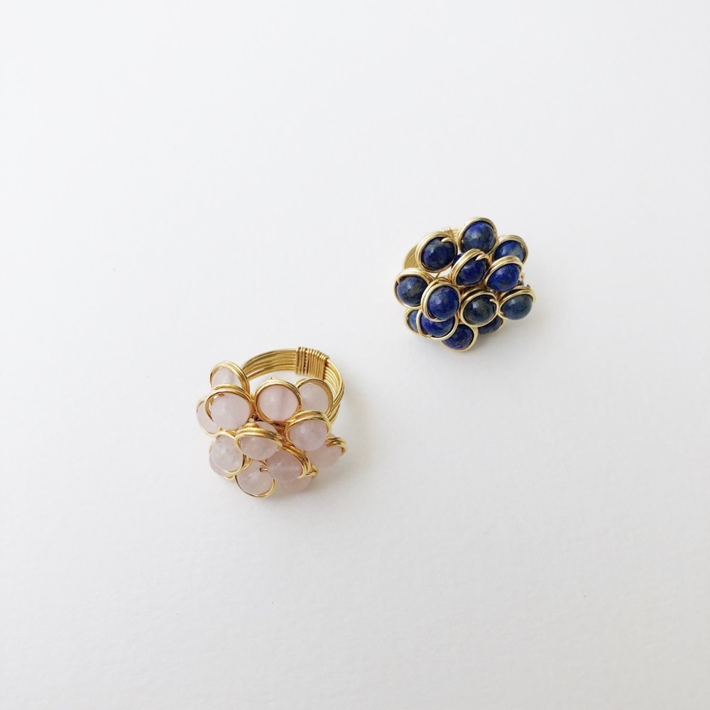 Chakra Balancing stone Quartz rings